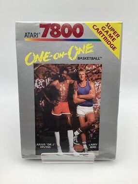 Atari 7800 One-On-One Basketball Super Video Game Dr. J Larry Bird